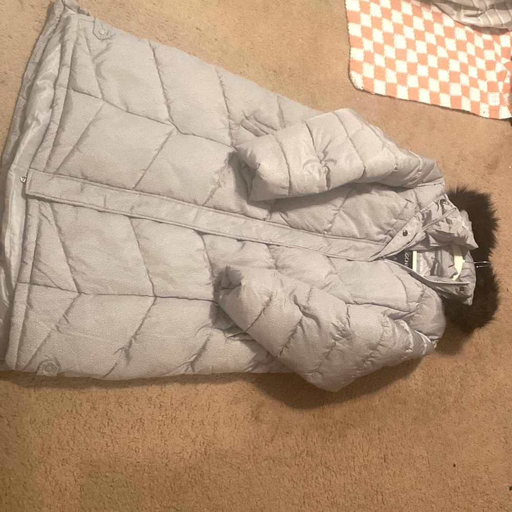 Brand Big Chill womens 2x long hooded grey winter jacket.     New with tags